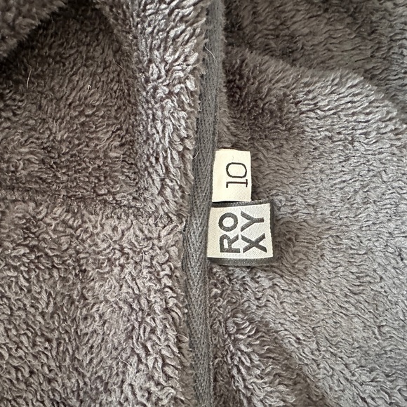 Roxy Fleece Zip Sweater - Girls Size 10 - Picture 5 of 5